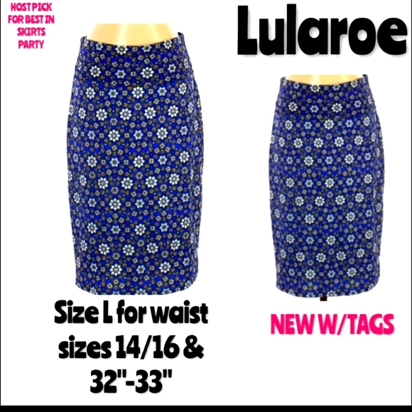 Lularoe Skirt Size Large Cassie Pencil Midi NWT